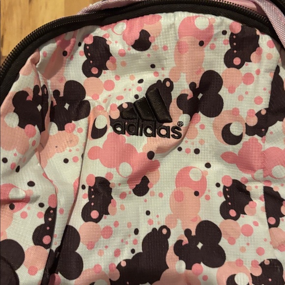 Adidas Pink and Brown Patterned Backpack - Picture 2 of 4